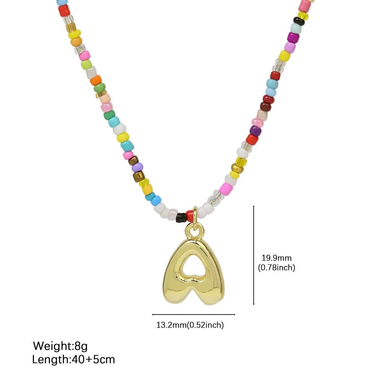 Beaded Initial Necklace