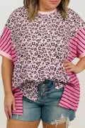 Pink Leopard Striped