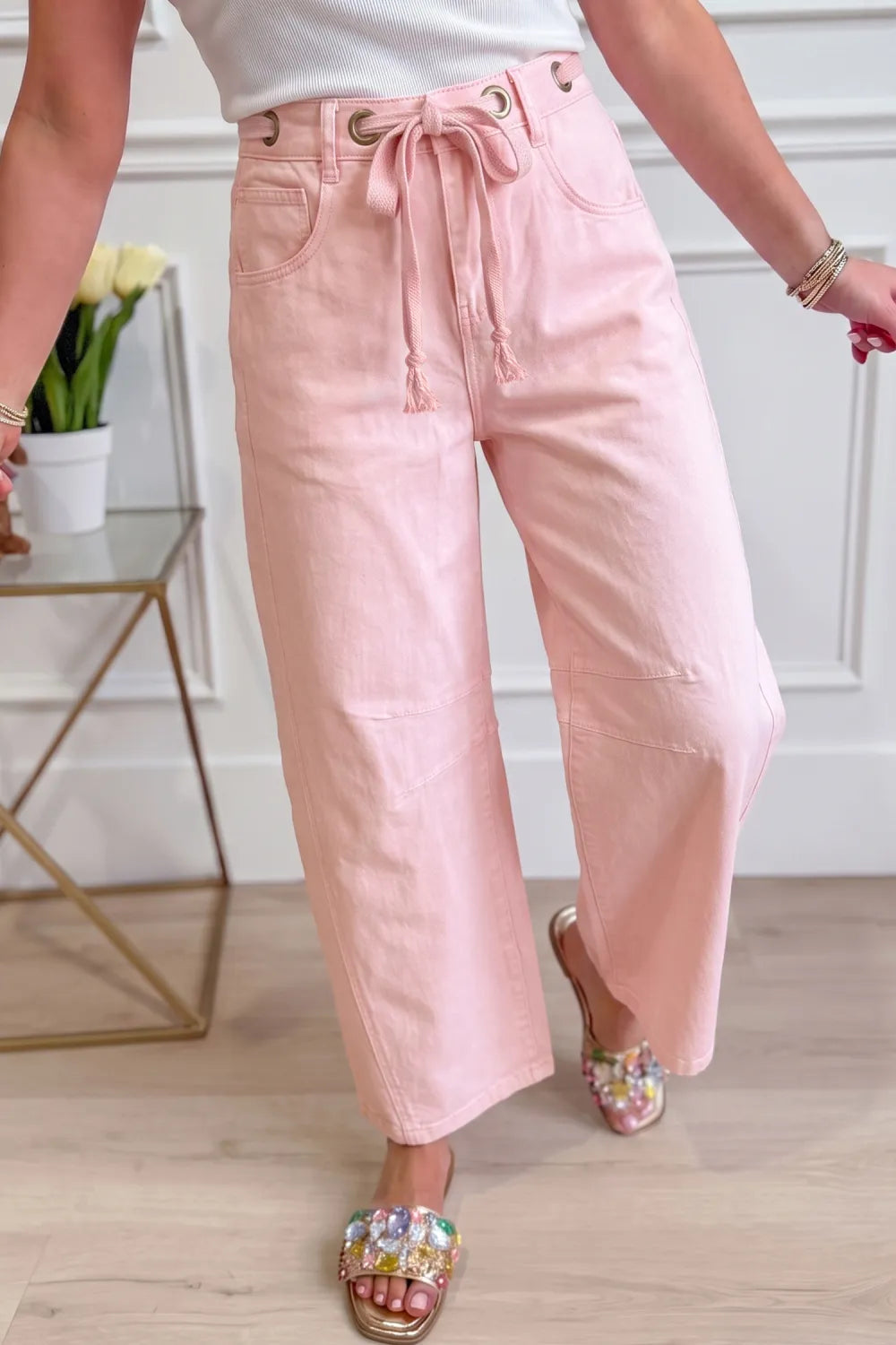 Light Pink Barrel Jeans PREORDER
