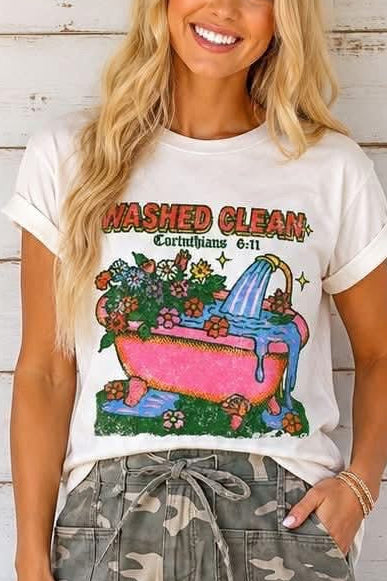 Washed Clean Tultex Tee