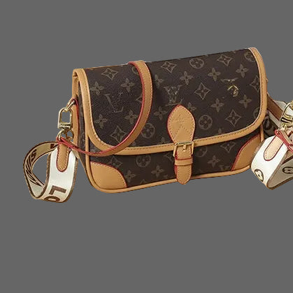 Brown Trim Crossbody Purse