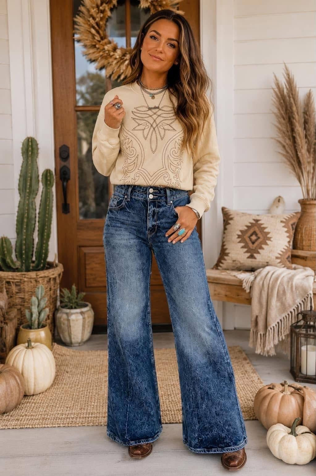 Western Embroidery Sweatshirt PREORDER