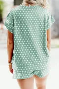 Green Polka Dot Short Set
